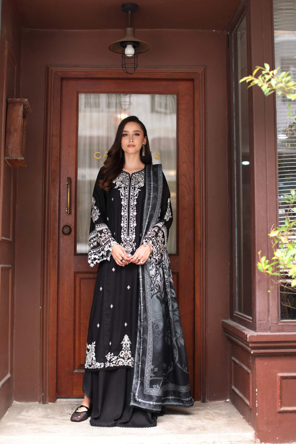 Noor by Saadia Asad | Winter Embroidered Printkhaas 25 | D10- A - by Libasekhas UK - Registered Vendor of : Noor by Saadia Asad - 100% Original Designer Dress