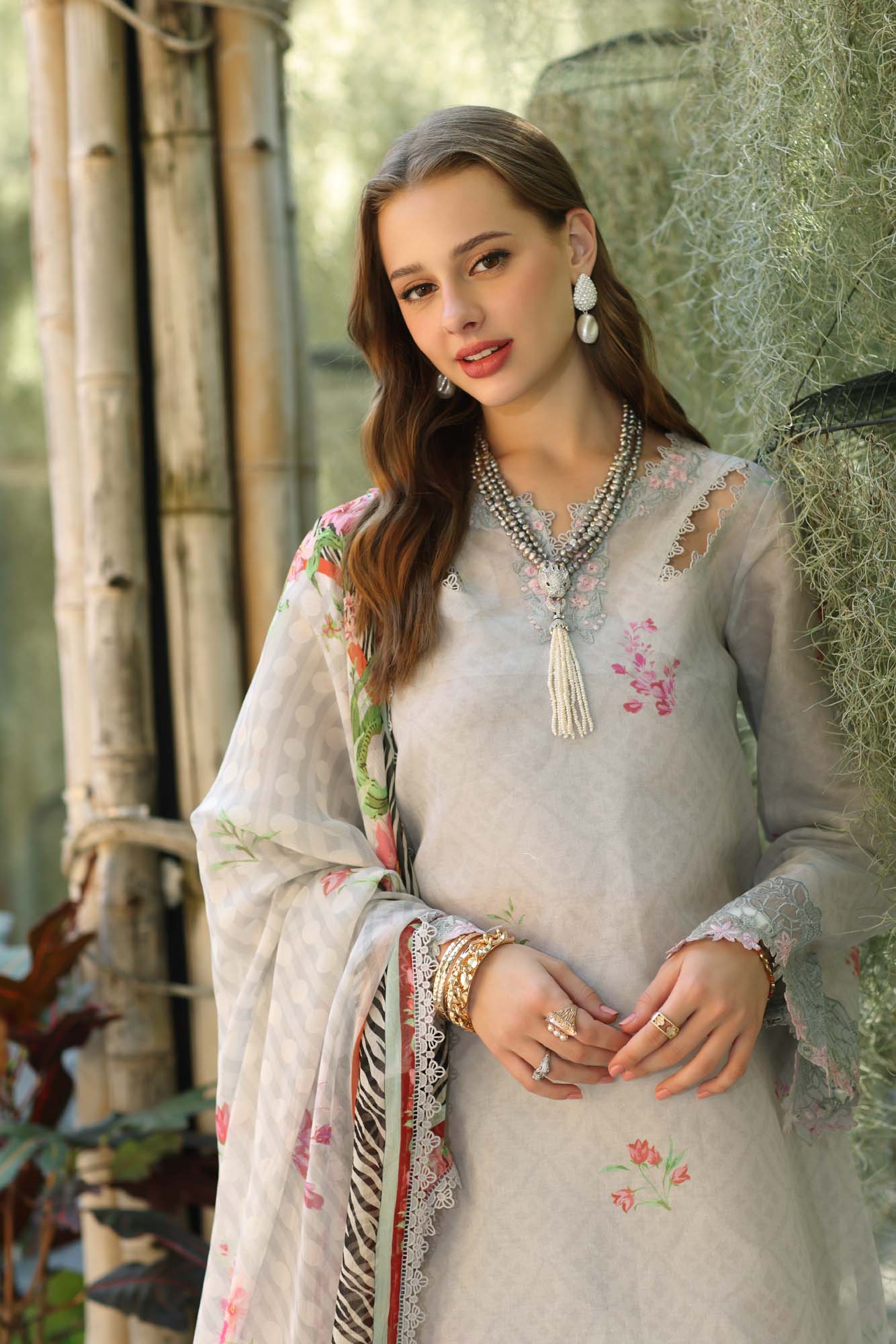 Noor by Saadia Asad | Eid Luxe Printedkari | D10-A - by - Libasekhas UK - Registered Vendor of : Noor by Saadia Asad - 100% Original Designer Dresss