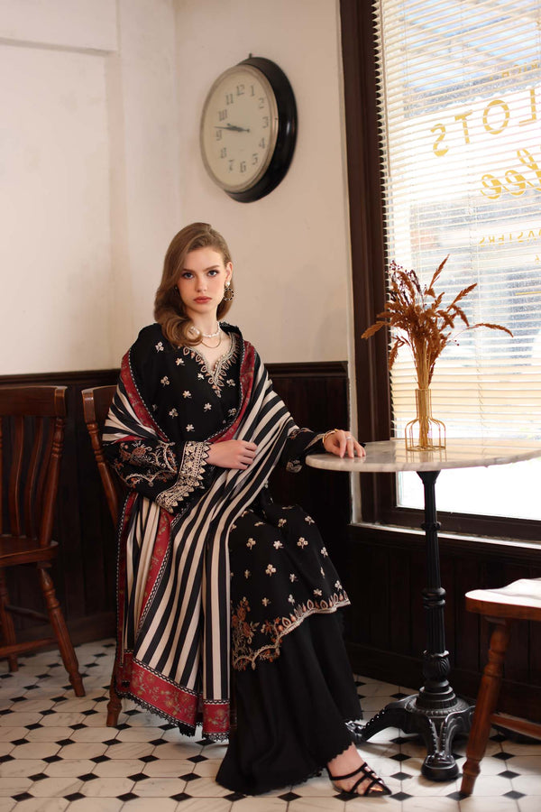 Noor by Saadia Asad | Winter Embroidered Printkhaas 25 | D1 - A - by Libasekhas UK - Registered Vendor of : Noor by Saadia Asad - 100% Original Designer Dress