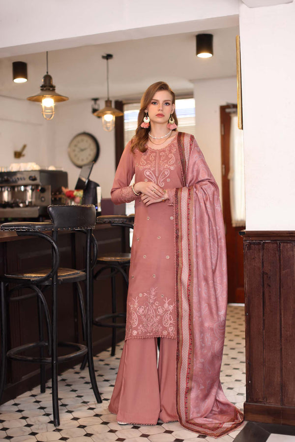 Noor by Saadia Asad | Winter Embroidered Printkhaas 25 | D2 - B - by Libasekhas UK - Registered Vendor of : Noor by Saadia Asad - 100% Original Designer Dress