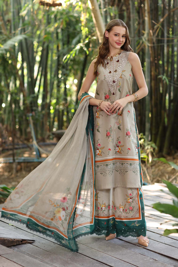 Noor by Saadia Asad | Eid Luxe Printedkari | D4-A - by - Libasekhas UK - Registered Vendor of : Noor by Saadia Asad - 100% Original Designer Dresss