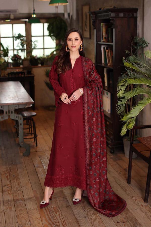 Noor by Saadia Asad | Winter Embroidered Printkhaas 25 | D4 - A - by Libasekhas UK - Registered Vendor of : Noor by Saadia Asad - 100% Original Designer Dress