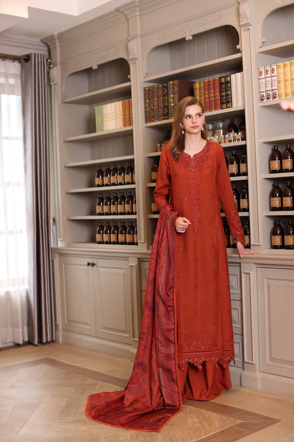 Noor by Saadia Asad | Winter Embroidered Printkhaas 25 | D5 - A - by Libasekhas UK - Registered Vendor of : Noor by Saadia Asad - 100% Original Designer Dress
