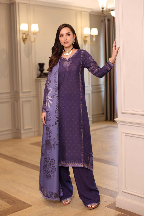 Noor by Saadia Asad | Winter Embroidered Printkhaas 25 | D6 - B - by Libasekhas UK - Registered Vendor of : Noor by Saadia Asad - 100% Original Designer Dress