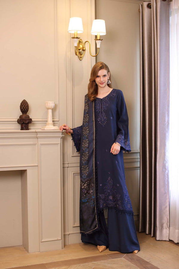 Noor by Saadia Asad | Winter Embroidered Printkhaas 25 | D7 - B - by Libasekhas UK - Registered Vendor of : Noor by Saadia Asad - 100% Original Designer Dress