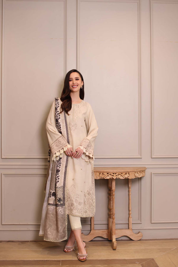 Noor by Saadia Asad | Winter Embroidered Printkhaas 25 | D7 - A - by Libasekhas UK - Registered Vendor of : Noor by Saadia Asad - 100% Original Designer Dress