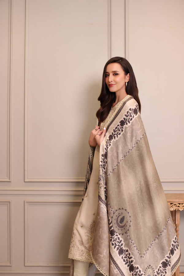 Noor by Saadia Asad | Winter Embroidered Printkhaas 25 | D7 - A - by Libasekhas UK - Registered Vendor of : Noor by Saadia Asad - 100% Original Designer Dress