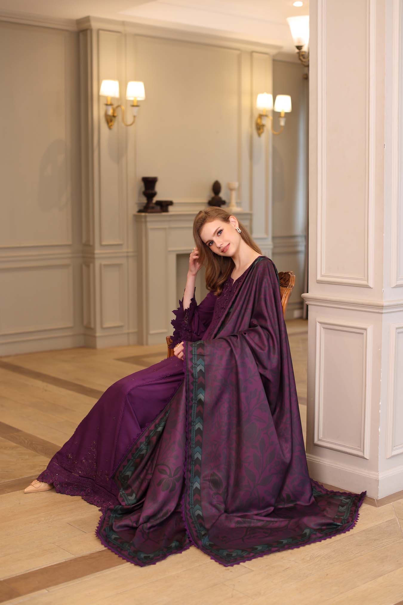 Saadia Asad | Winter Printkhaas 25 | D10 - B - by Libasekhas UK - Registered Vendor of : Saadia Asad - 100% Original Designer Dress