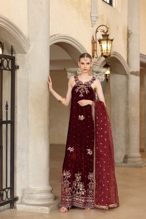 Noor by Saadia Asad | Handcrafted Velvet 25 | Naqsh - by Libasekhas UK - Registered Vendor of : Noor by Saadia Asad - 100% Original Designer Dress