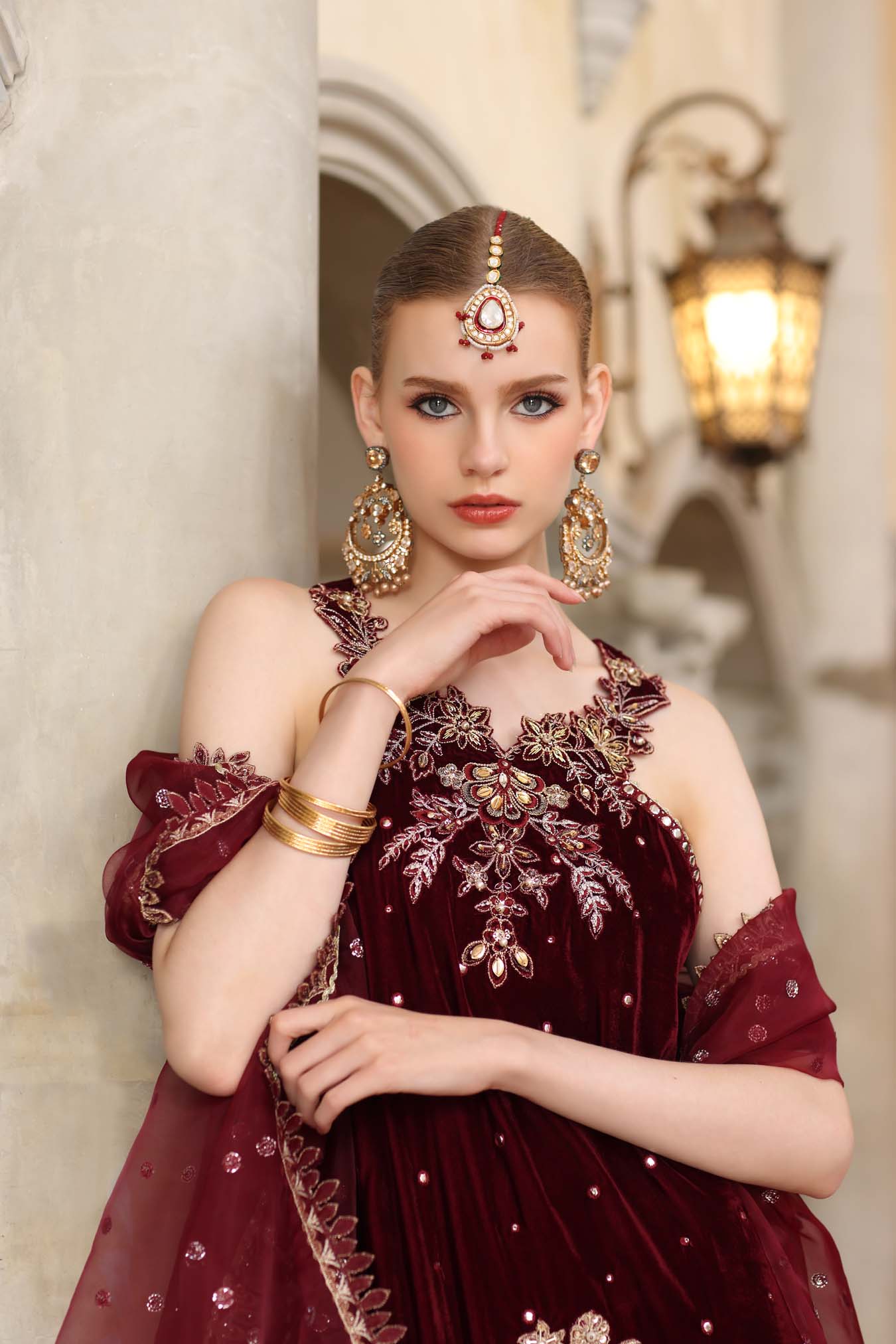 Noor by Saadia Asad | Handcrafted Velvet 25 | Naqsh - by Libasekhas UK - Registered Vendor of : Noor by Saadia Asad - 100% Original Designer Dress