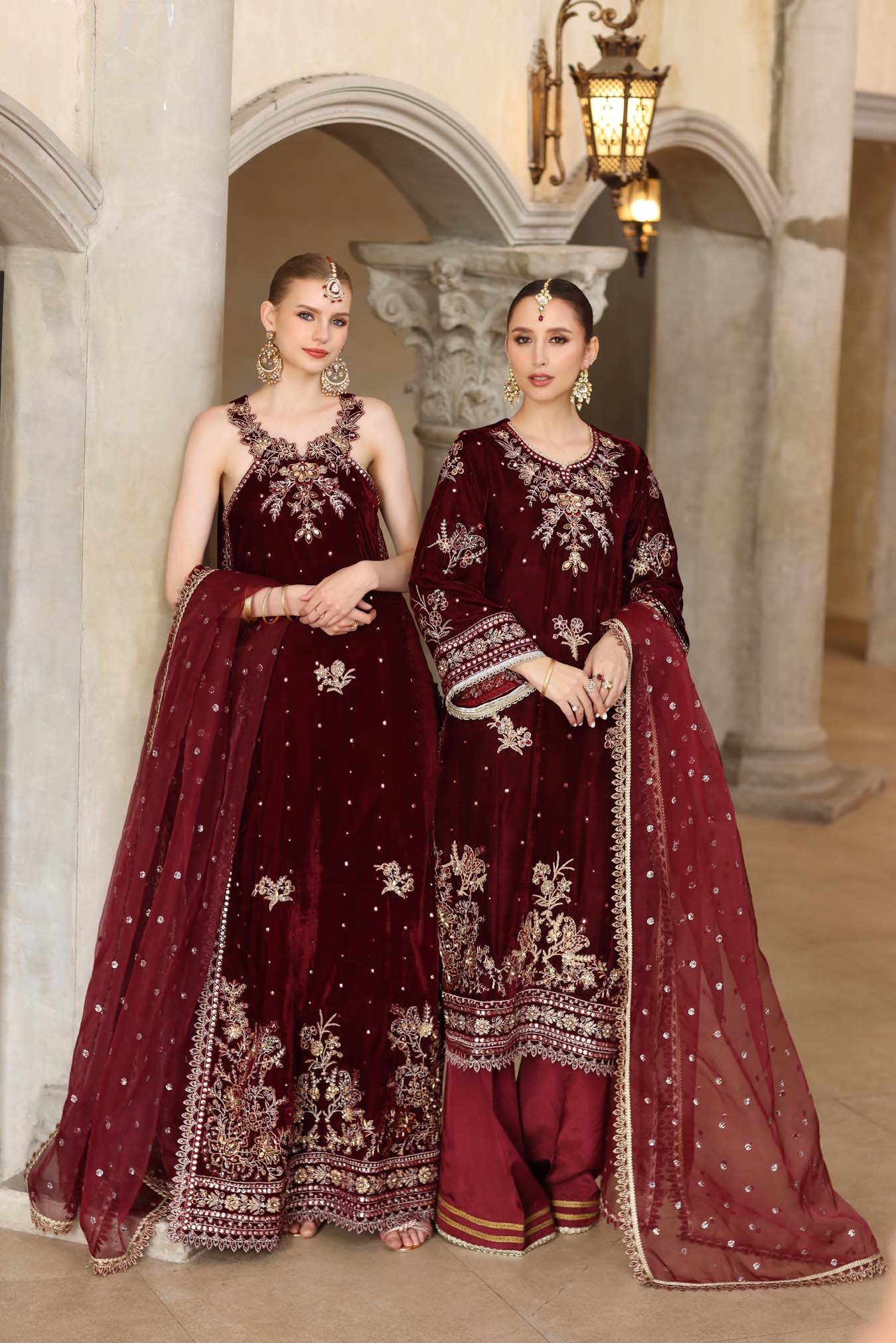 Noor by Saadia Asad | Handcrafted Velvet 25 | Naqsh - by Libasekhas UK - Registered Vendor of : Noor by Saadia Asad - 100% Original Designer Dress