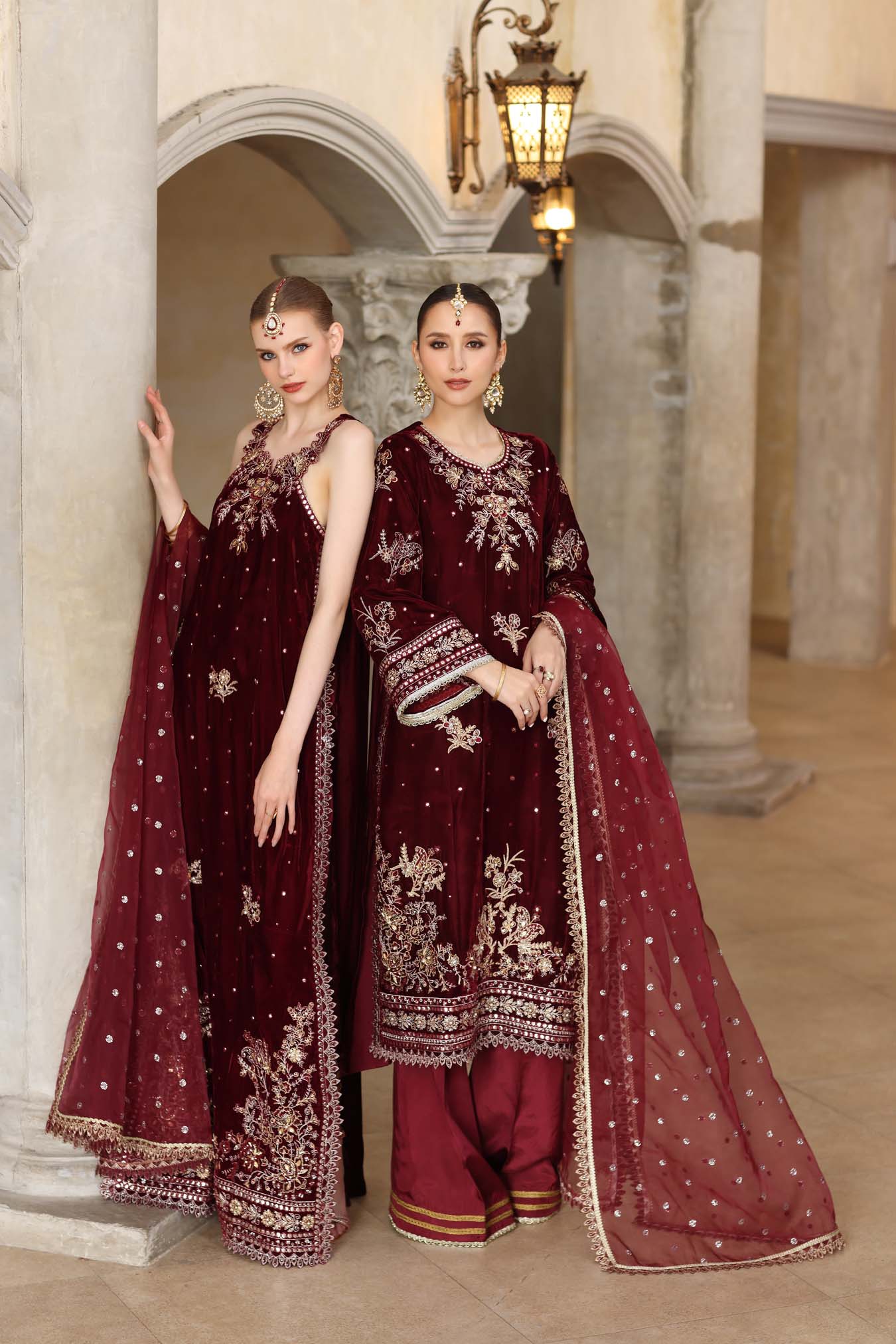 Noor by Saadia Asad | Handcrafted Velvet 25 | Naqsh - by Libasekhas UK - Registered Vendor of : Noor by Saadia Asad - 100% Original Designer Dress