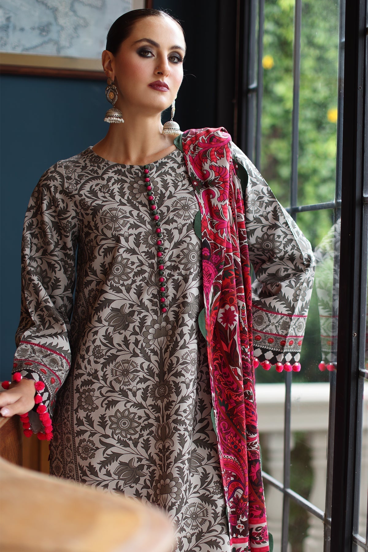 Charizma | C Prints Winter 25 | 3-PC Unstitched Printed Linen Collection CPW5-09 - by Libasekhas UK - Registered Vendor of : Charizma - 100% Original Designer Dress