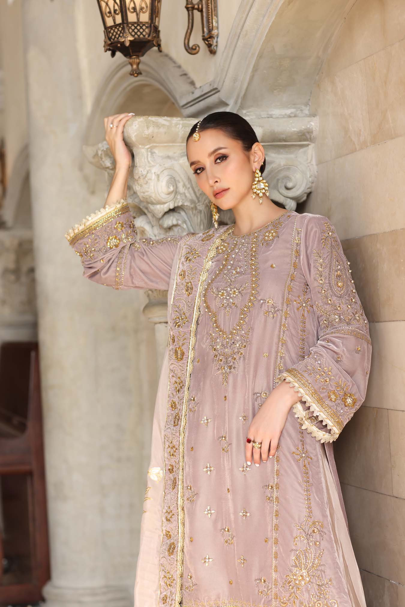 Noor by Saadia Asad | Handcrafted Velvet 25 | Khayal - by Libasekhas UK - Registered Vendor of : Noor by Saadia Asad - 100% Original Designer Dress