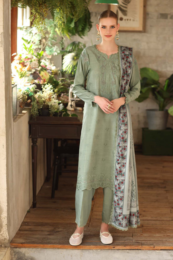 Noor by Saadia Asad | Winter Embroidered Printkhaas 25 | D8 - A - by Libasekhas UK - Registered Vendor of : Noor by Saadia Asad - 100% Original Designer Dress
