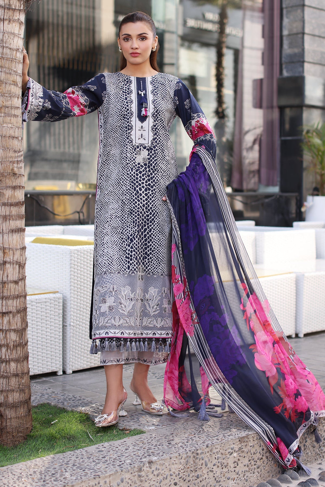 Charizma | Combination Lawn | CC5-26 - by - Libasekhas UK - Registered Vendor of : Charzima - 100% Original Designer Dresss