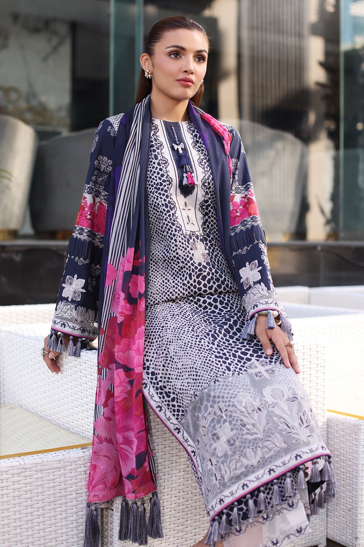 Charizma | Combination Lawn | CC5-26 - by - Libasekhas UK - Registered Vendor of : Charzima - 100% Original Designer Dresss