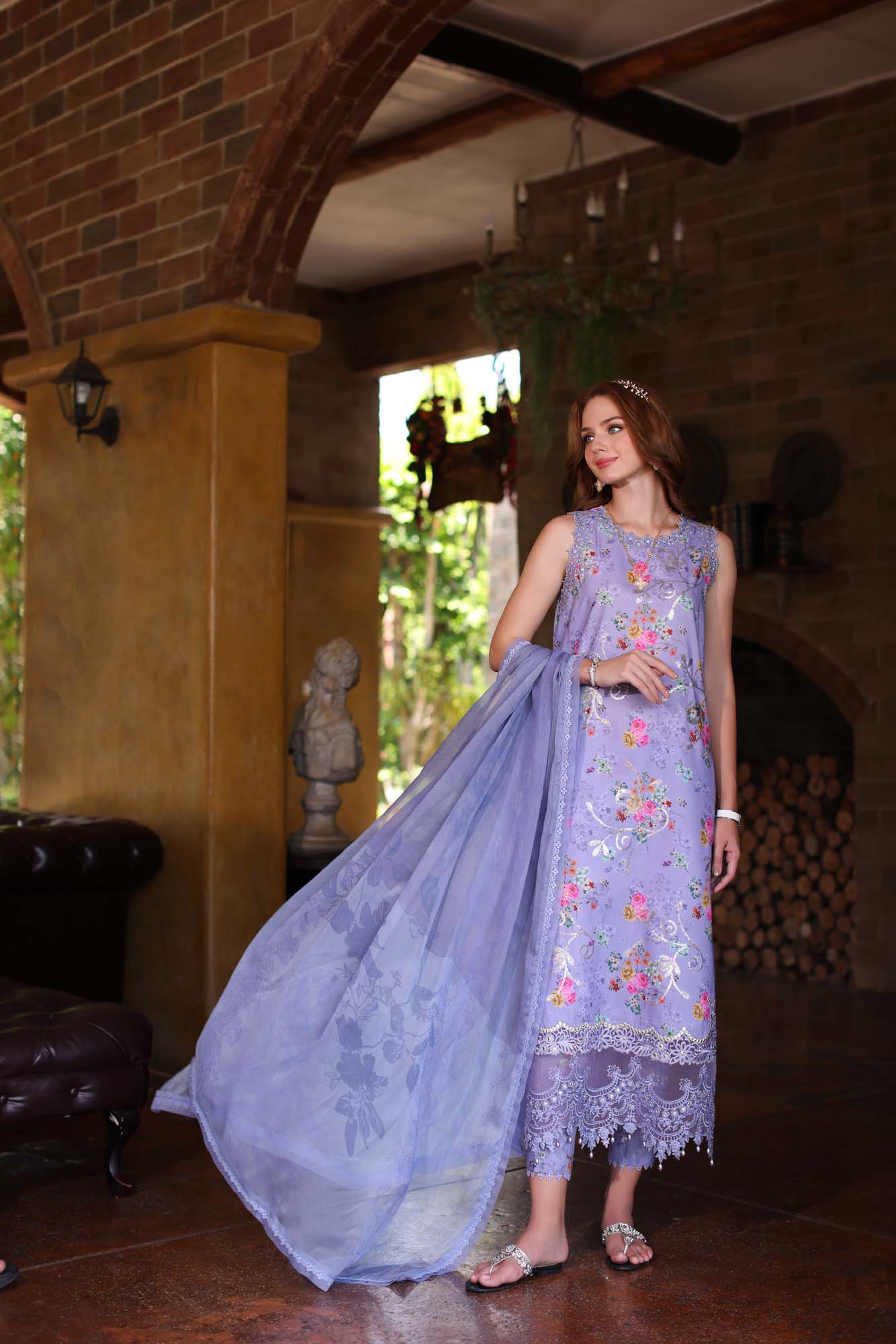 Noor by Saadia Asad | Eid Luxe Printkari 24 | D10 - by - Libasekhas UK - Registered Vendor of : Noor by Saadia Asad - 100% Original Designer Dresss