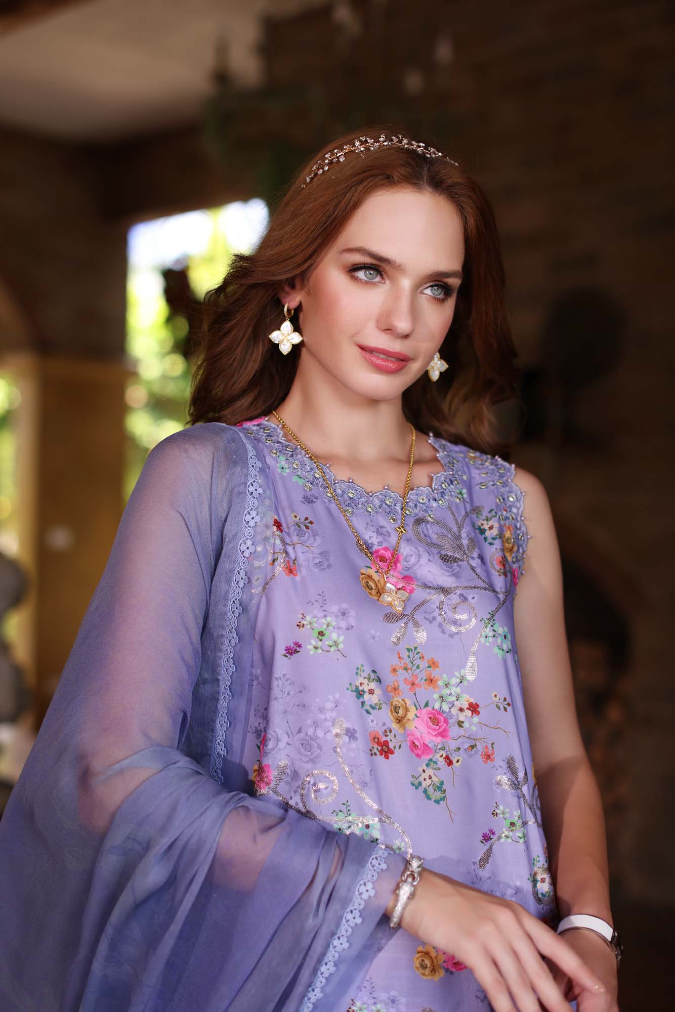 Noor by Saadia Asad | Eid Luxe Printkari 24 | D10 - by - Libasekhas UK - Registered Vendor of : Noor by Saadia Asad - 100% Original Designer Dresss