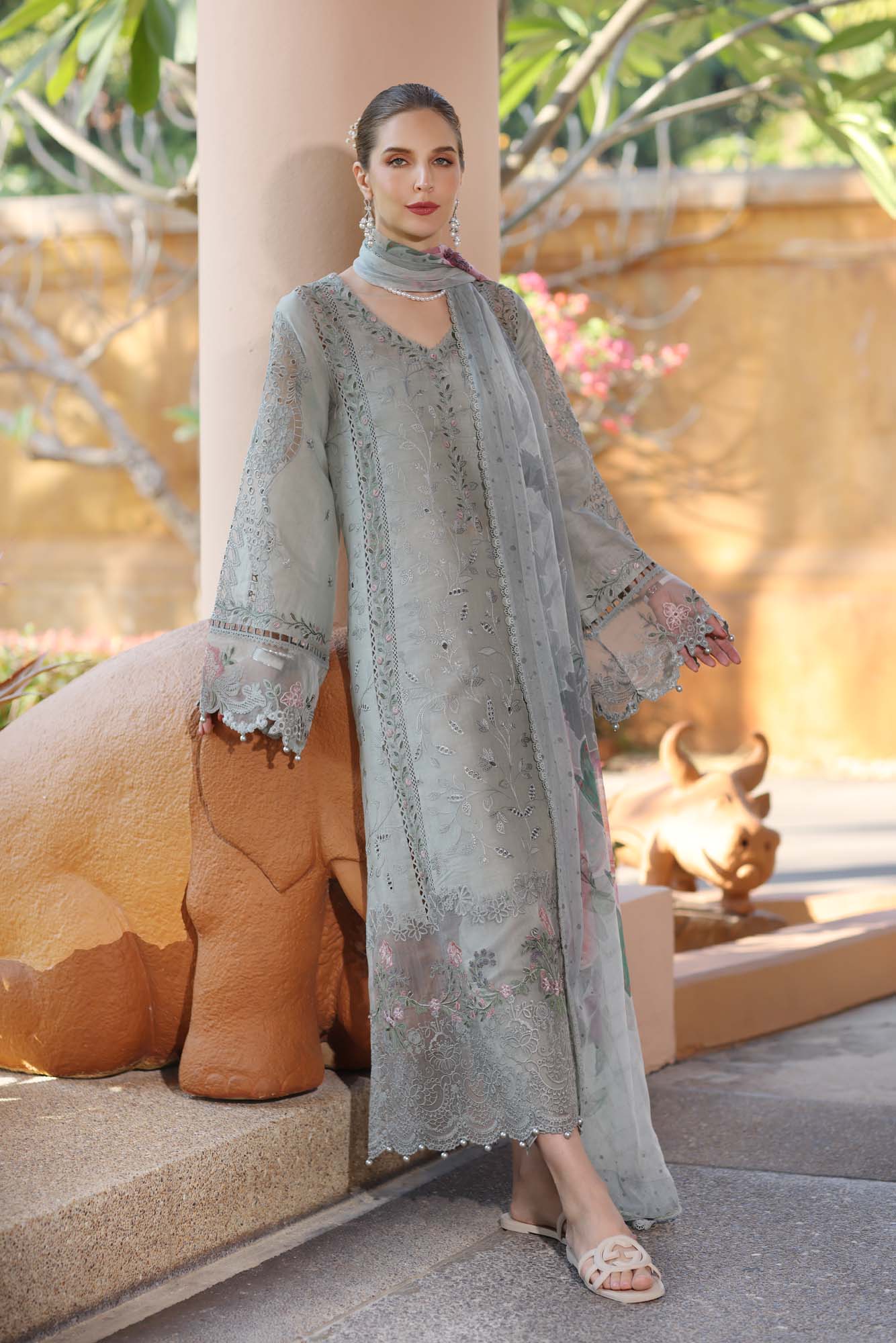 Noor by Saadia Asad | Eid Luxury Laserkari 25 | D1-A - by - Libasekhas UK - Registered Vendor of : Noor by Saadia Asad - 100% Original Designer Dresss