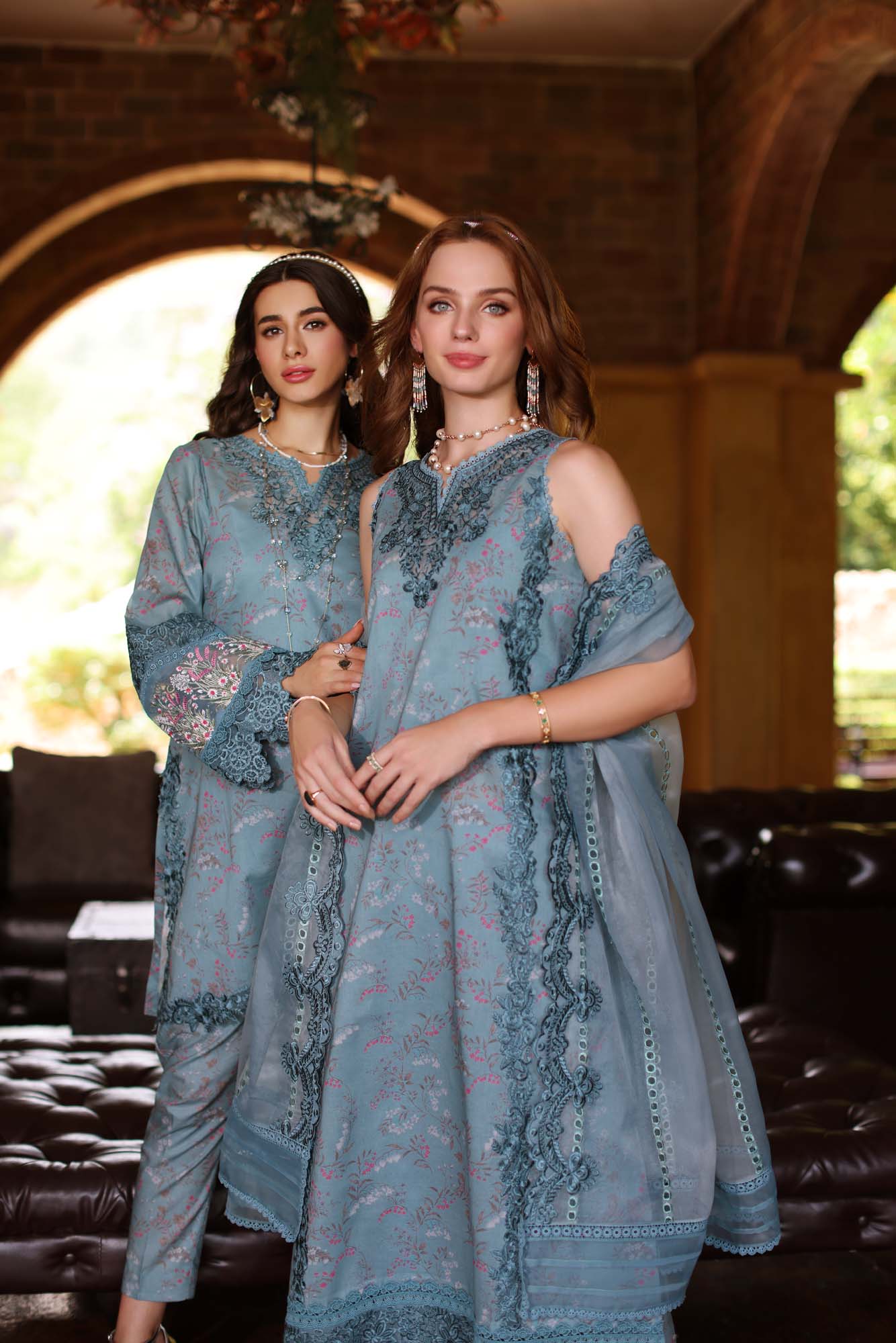 Noor by Saadia Asad | Eid Luxe Printkari 24 | D2 - by - Libasekhas UK - Registered Vendor of : Noor by Saadia Asad - 100% Original Designer Dresss