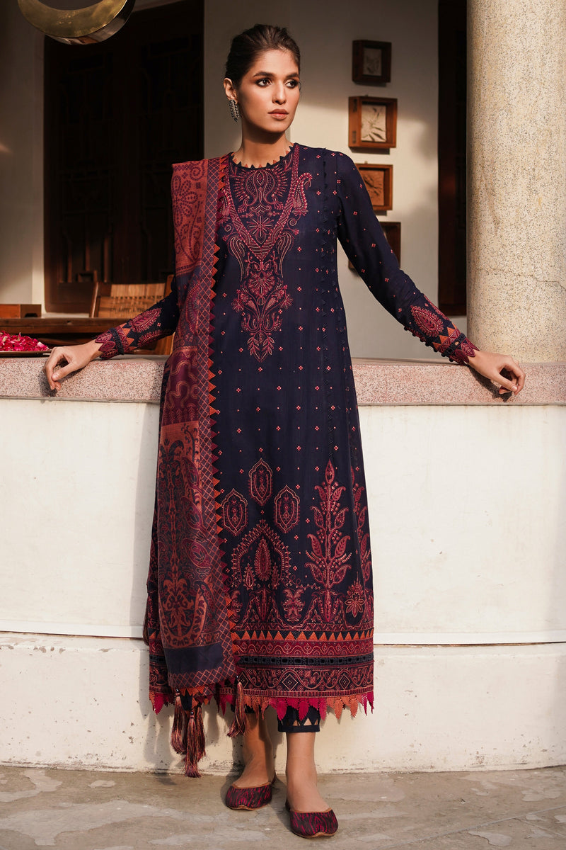 Jazmin | Winter Edition 24 | SLUB KHADDAR UW-0074 - by - Libasekhas UK - Registered Vendor of : Jazmin - 100% Original Designer Dresss