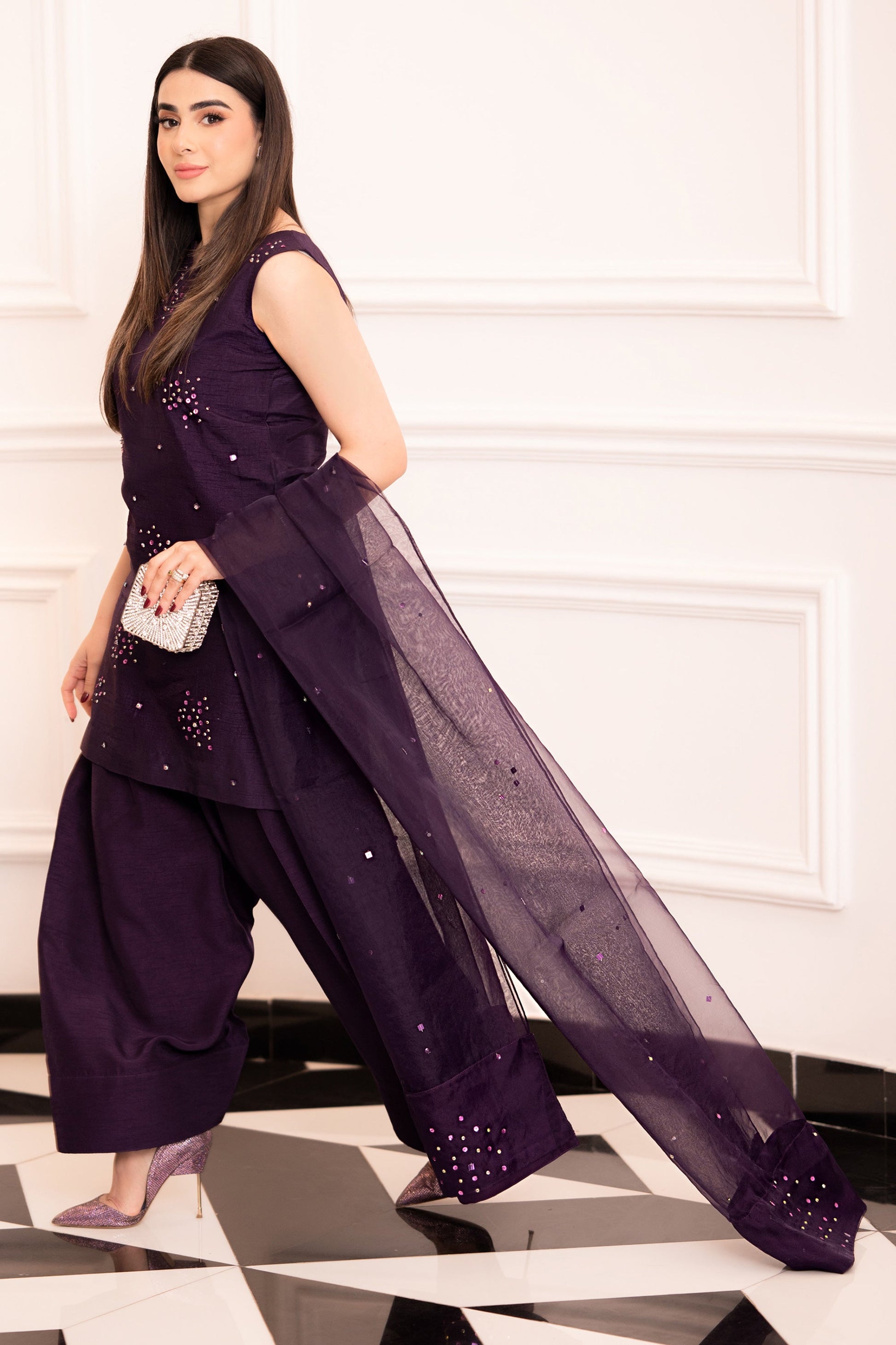 Hana | Signature Series | Amethyst Glow - by - Libasekhas UK - Registered Vendor of : Hana - 100% Original Designer Dresss