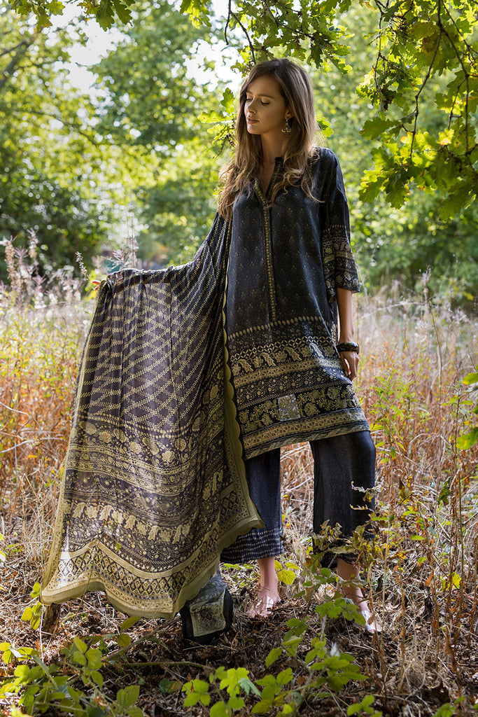 Sobia Nazir | Silk Satin 25 | ST25-05 - by Libasekhas UK - Registered Vendor of : Sobia Nazir - 100% Original Designer Dress