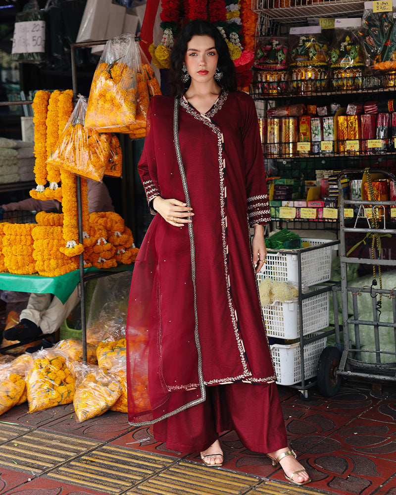 Ain | Prestige Festive Edit | AN-142 F - by Libasekhas UK - Registered Vendor of : Ain - 100% Original Designer Dress