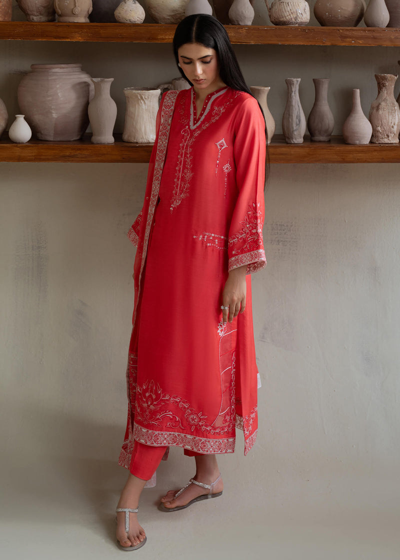 Jeem | Summer 25 RTW | NOVA CORAL - by Libasekhas UK - Registered Vendor of : Jeem - 100% Original Designer Dress