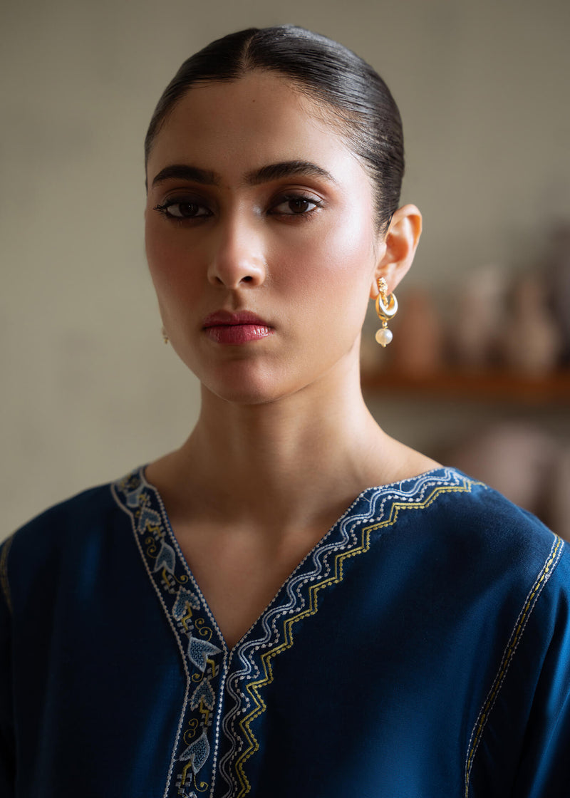 Jeem | Summer 25 RTW | ANZA BLUE - by Libasekhas UK - Registered Vendor of : Jeem - 100% Original Designer Dress