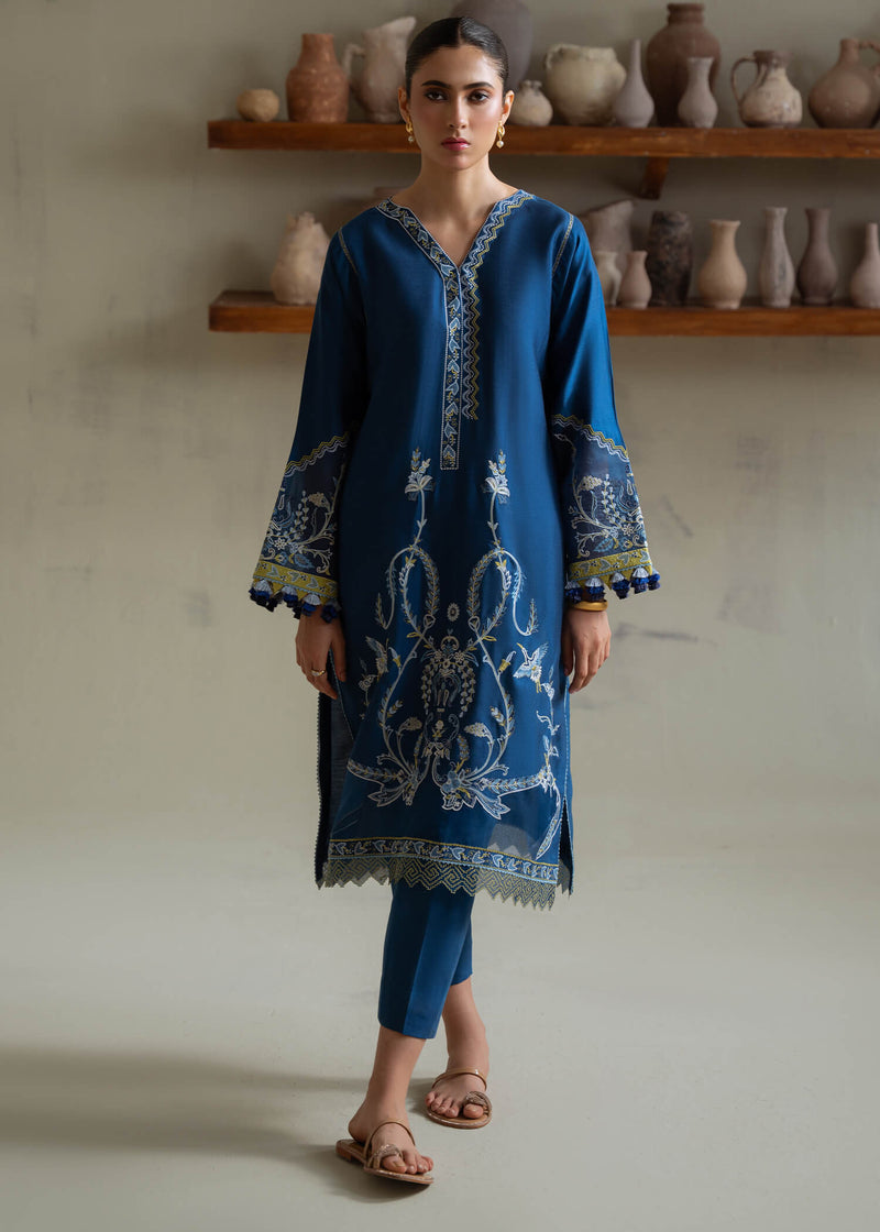 Jeem | Summer 25 RTW | ANZA BLUE - by Libasekhas UK - Registered Vendor of : Jeem - 100% Original Designer Dress