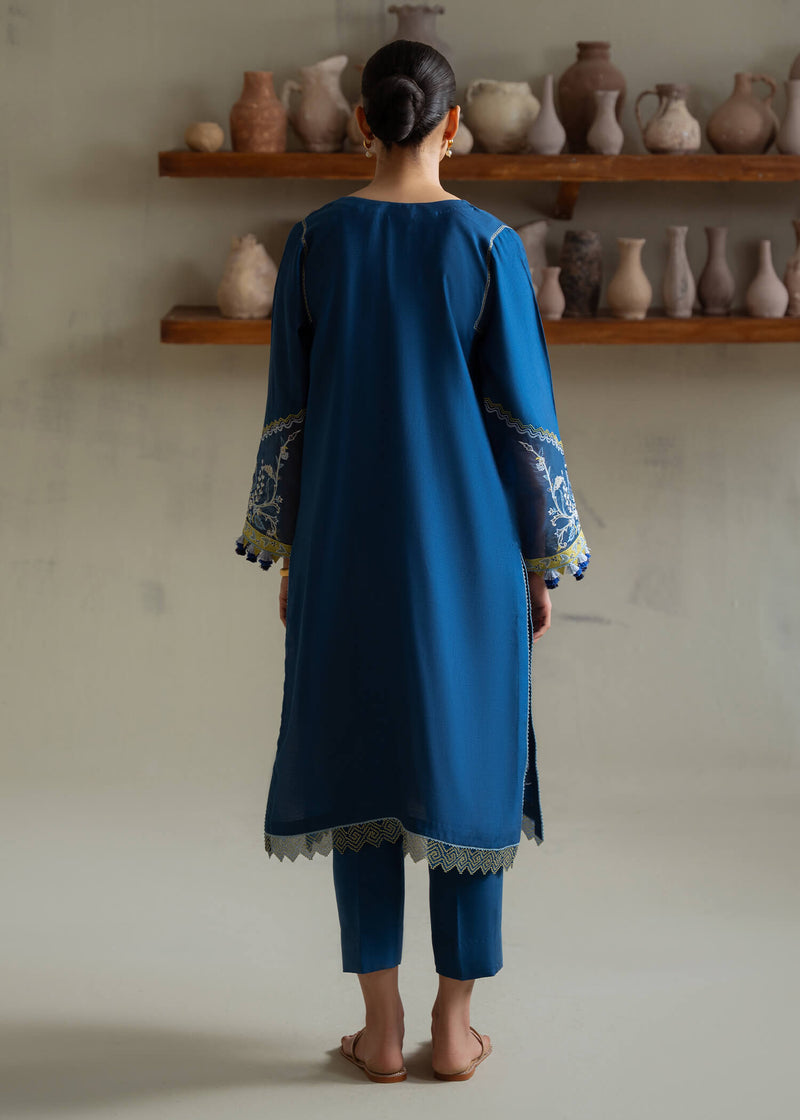 Jeem | Summer 25 RTW | ANZA BLUE - by Libasekhas UK - Registered Vendor of : Jeem - 100% Original Designer Dress