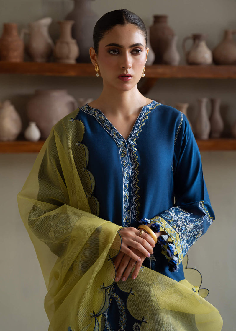 Jeem | Summer 25 RTW | ANZA BLUE - by Libasekhas UK - Registered Vendor of : Jeem - 100% Original Designer Dress