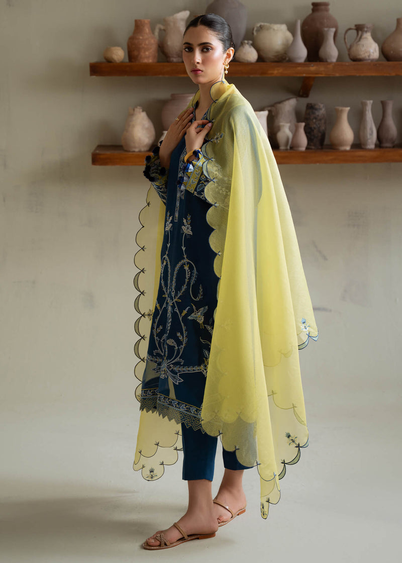 Jeem | Summer 25 RTW | ANZA BLUE - by Libasekhas UK - Registered Vendor of : Jeem - 100% Original Designer Dress