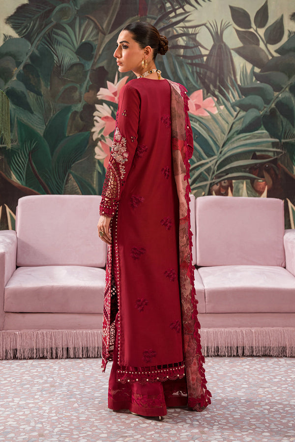 Afrozeh | The Pinted Grden Lawn 24 | Dahlia Dusk - by - Libasekhas UK - Registered Vendor of : Afrozeh - 100% Original Designer Dresss