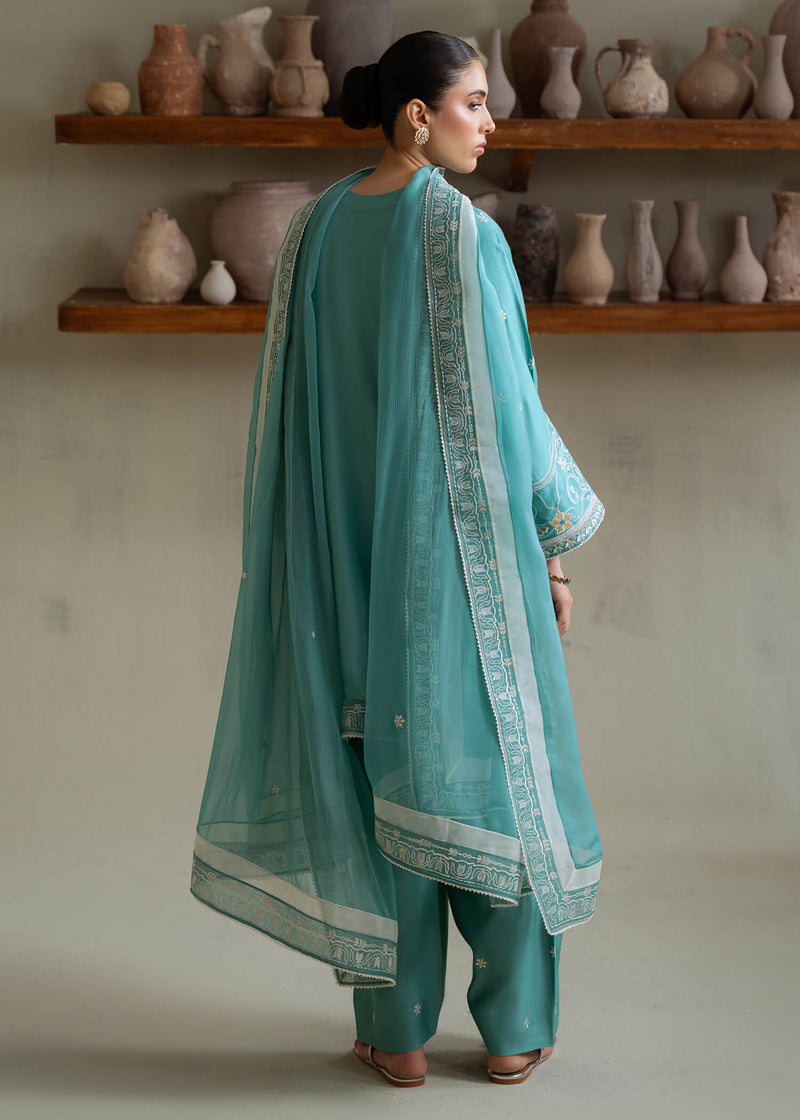 Jeem | Summer 25 RTW | COLETTE TEAL - by Libasekhas UK - Registered Vendor of : Jeem - 100% Original Designer Dress