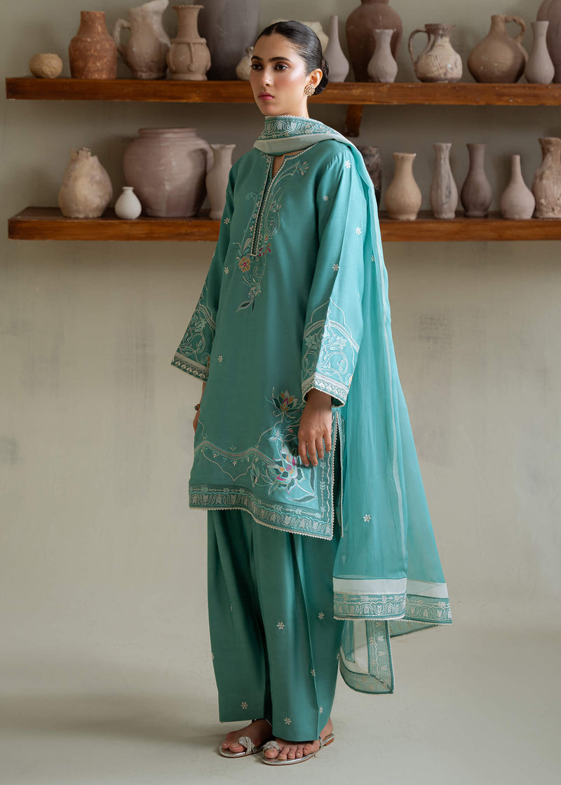 Jeem | Summer 25 RTW | COLETTE TEAL - by Libasekhas UK - Registered Vendor of : Jeem - 100% Original Designer Dress
