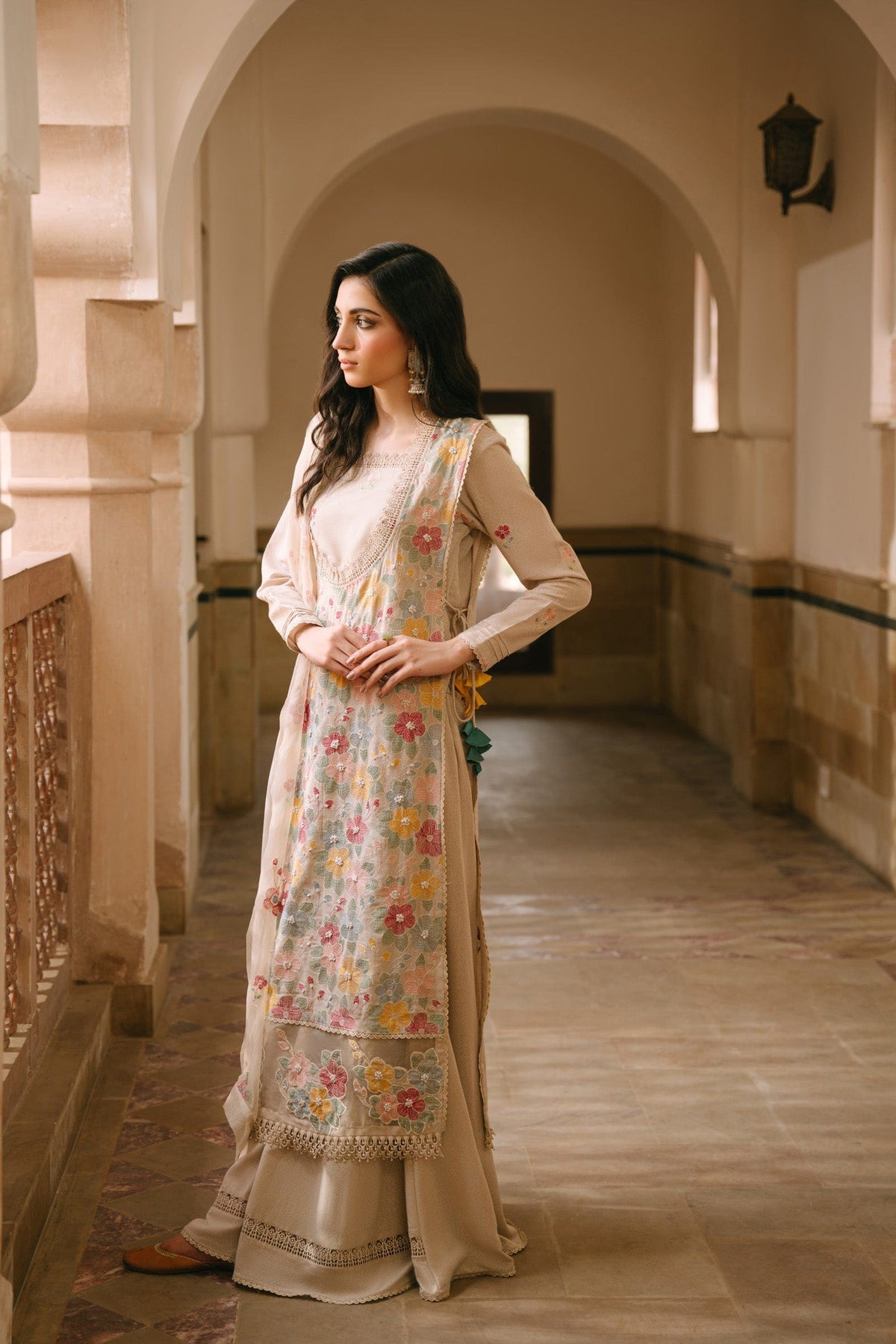 Taana Baana | Manzil Winter |  M3407A - by - Libasekhas UK - Registered Vendor of : Taana Baana - 100% Original Designer Dresss