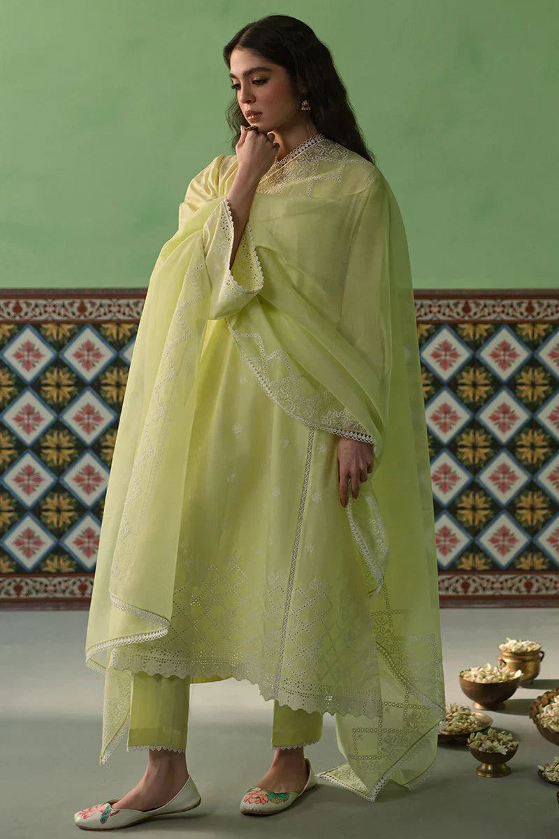 Cross Stitch | Chikankari Lawn | DAFFODIL BLANE - by - Libasekhas UK - Registered Vendor of : Cross Stitch - 100% Original Designer Dresss