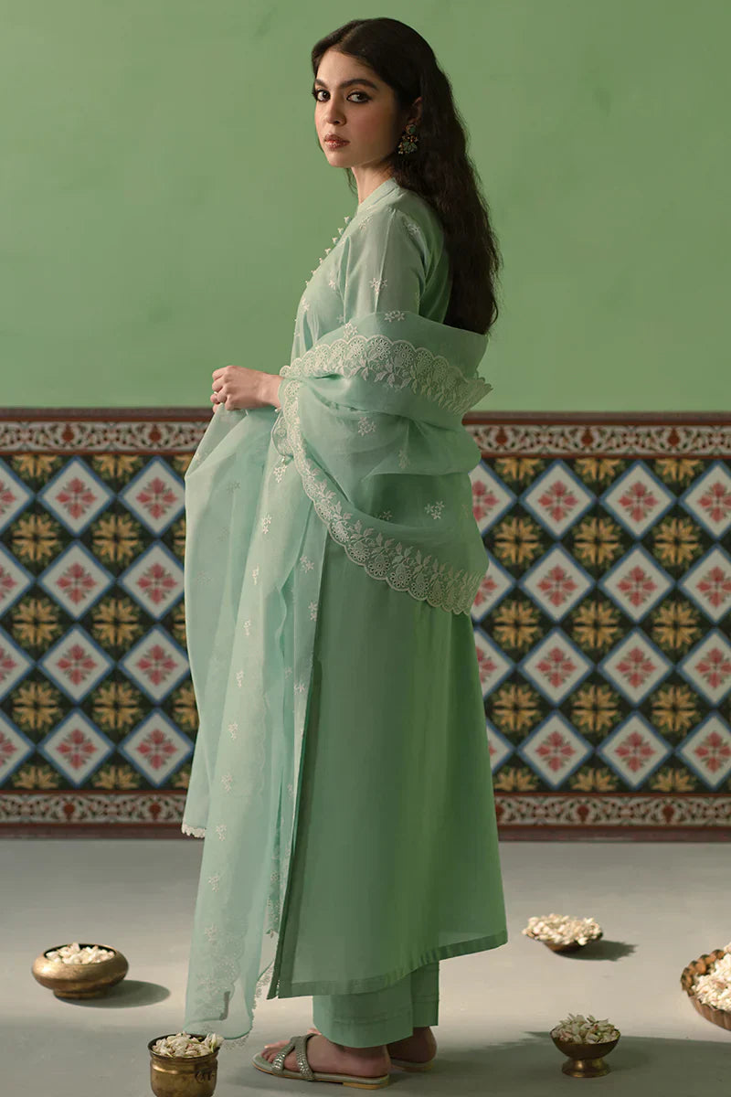Cross Stitch | Chikankari Lawn | FLORAL WAVE - by - Libasekhas UK - Registered Vendor of : Cross Stitch - 100% Original Designer Dresss