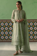 Cross Stitch | Chikankari Lawn | ICY MINT - by - Libasekhas UK - Registered Vendor of : Cross Stitch - 100% Original Designer Dresss