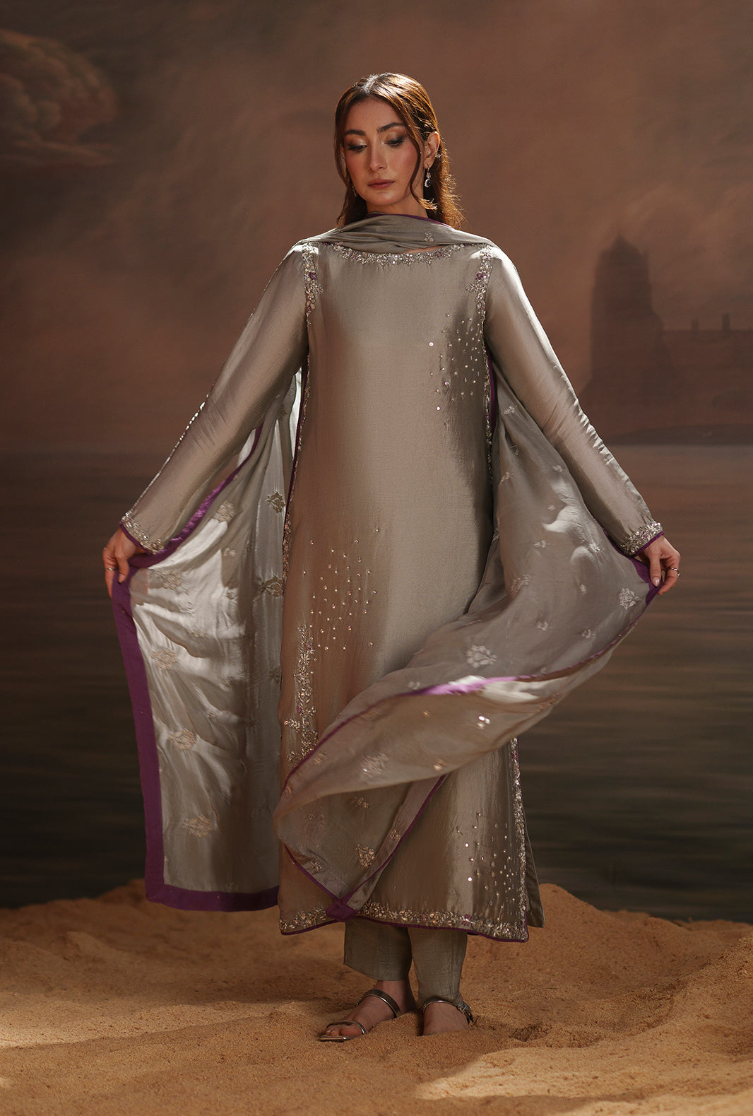 AJR Couture | Modern Muse Luxe Pret | Elara - by Libasekhas UK - Registered Vendor of : AJR Couture - 100% Original Designer Dress