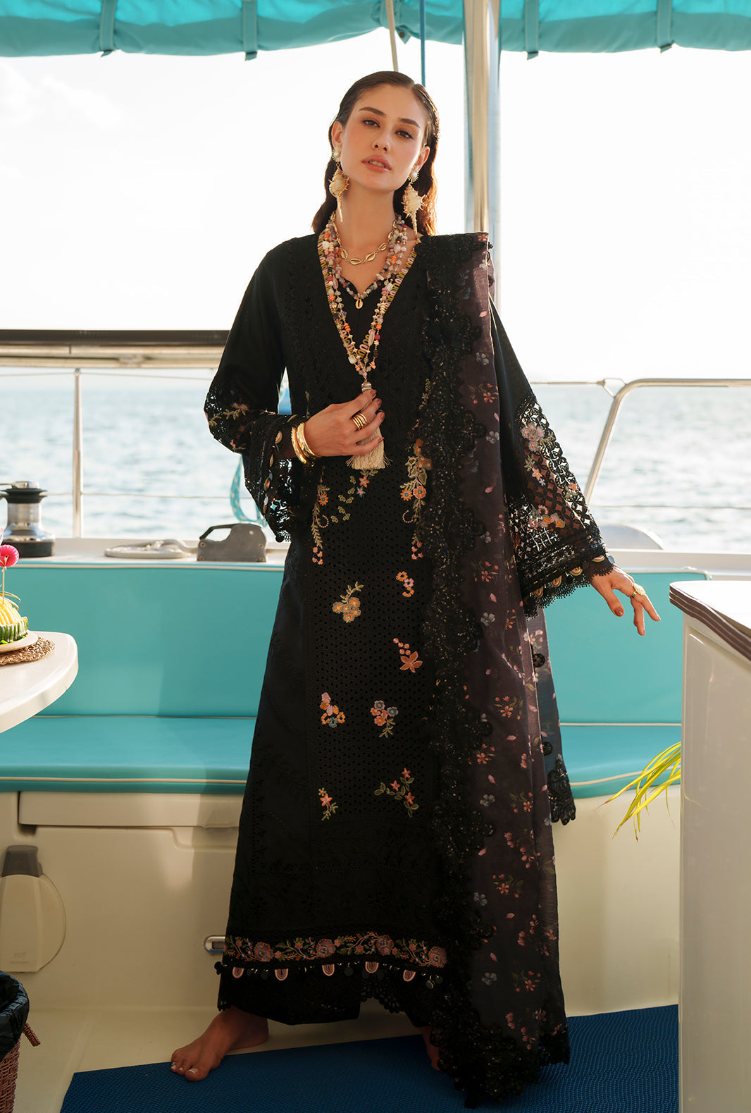 AJR Couture | Evara Luxury Lawn | Riela - by Libasekhas UK - Registered Vendor of : AJR Couture - 100% Original Designer Dress
