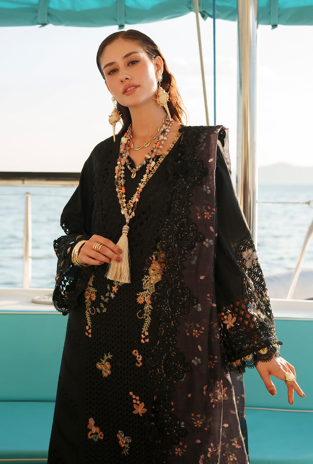AJR Couture | Evara Luxury Lawn | Riela - by Libasekhas UK - Registered Vendor of : AJR Couture - 100% Original Designer Dress