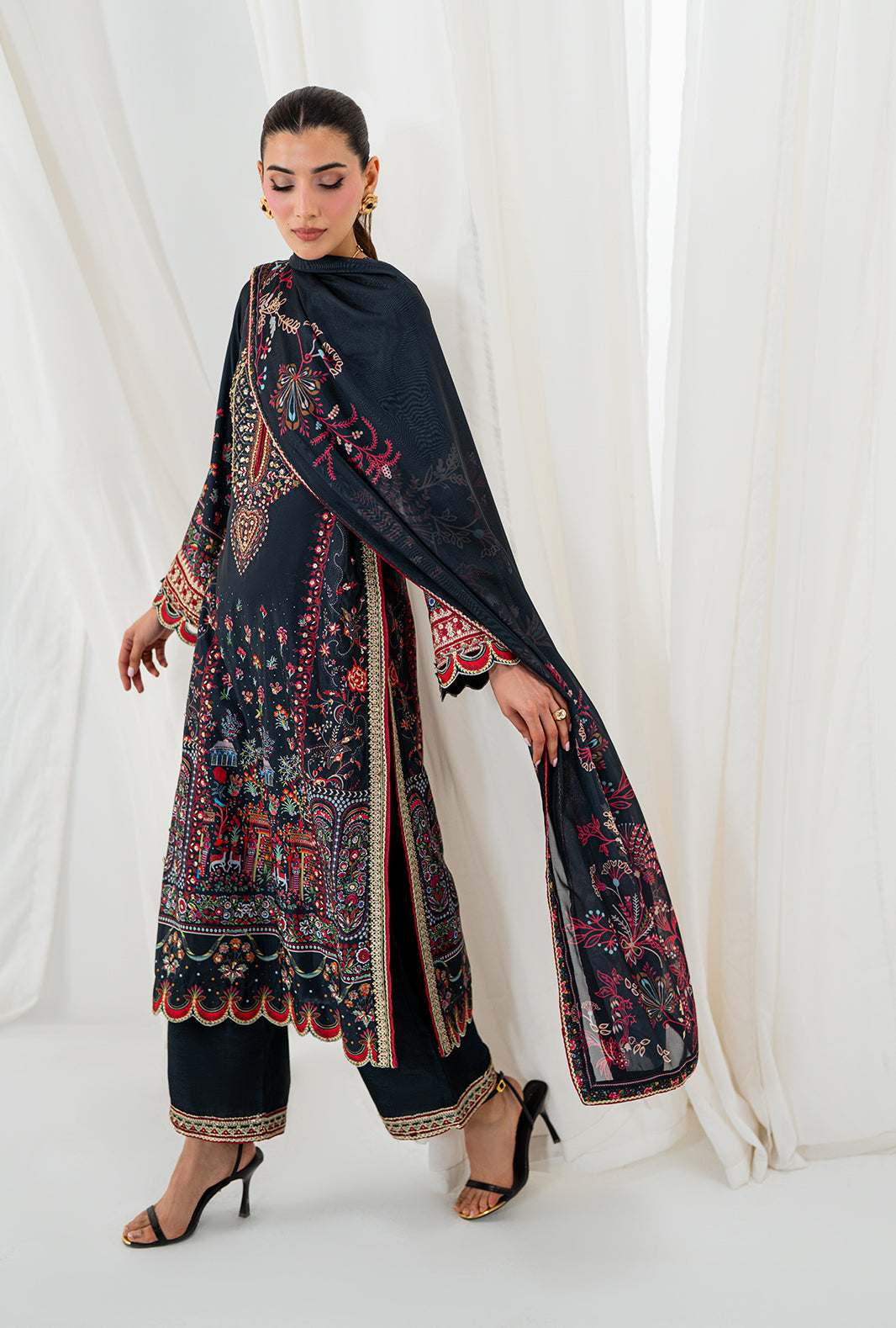 AJR Couture | Luxe Silk 26 | Wren - by Libasekhas UK - Registered Vendor of : AJR Couture - 100% Original Designer Dress