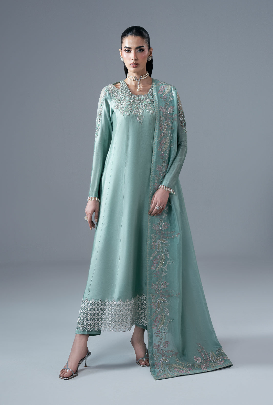 Ajr Couture | Symphony Pret 26 | Marine Muse - by Libasekhas UK - Registered Vendor of : Ajr Couture - 100% Original Designer Dress