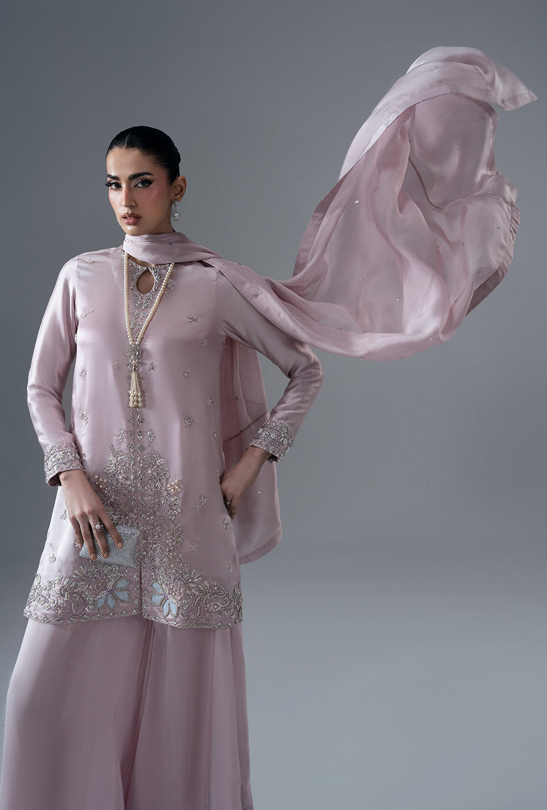 Ajr Couture | Symphony Pret 26 | Rose Quartz - by Libasekhas UK - Registered Vendor of : Ajr Couture - 100% Original Designer Dress