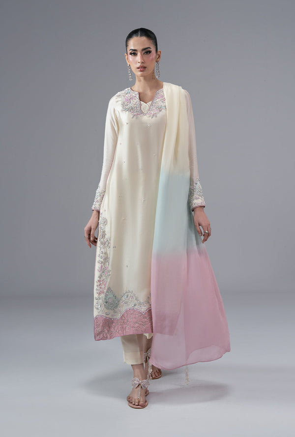 Ajr Couture | Symphony Pret 26 | Ivory Muse - by Libasekhas UK - Registered Vendor of : Ajr Couture - 100% Original Designer Dress