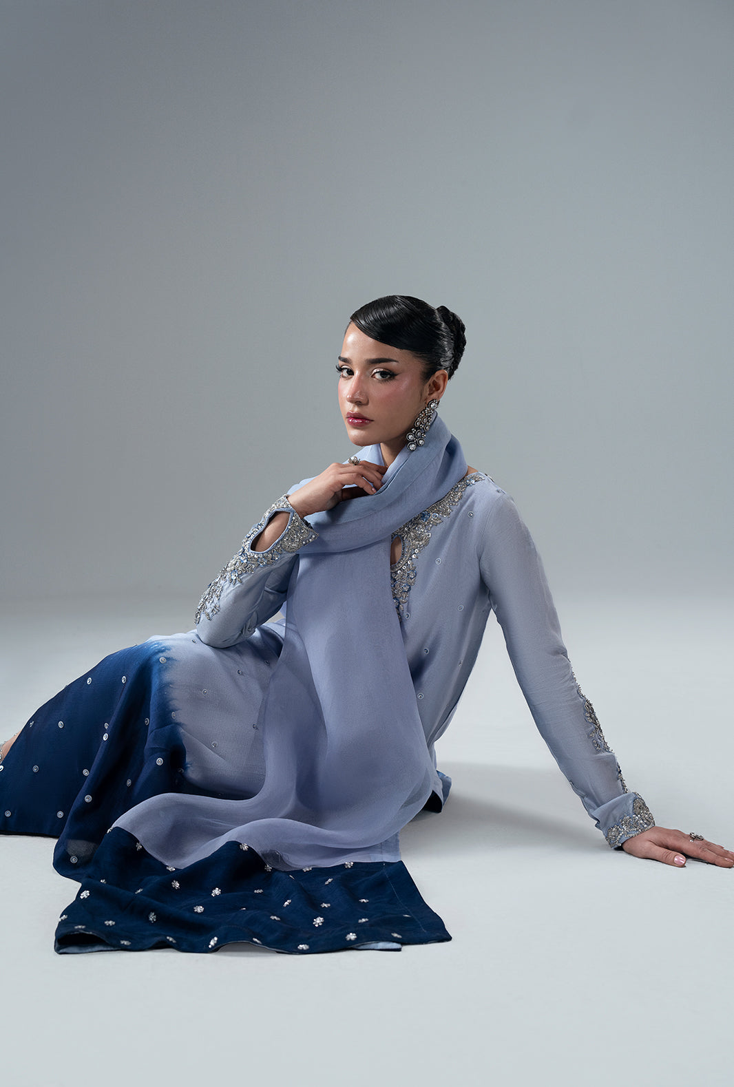 Ajr Couture | Symphony Pret 26 | Sapphire - by Libasekhas UK - Registered Vendor of : Ajr Couture - 100% Original Designer Dress